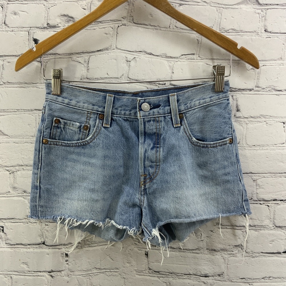Levi Shorts Sz 24" Waist 501 Button Fly Hot Pants Short Shorts Cutoffs